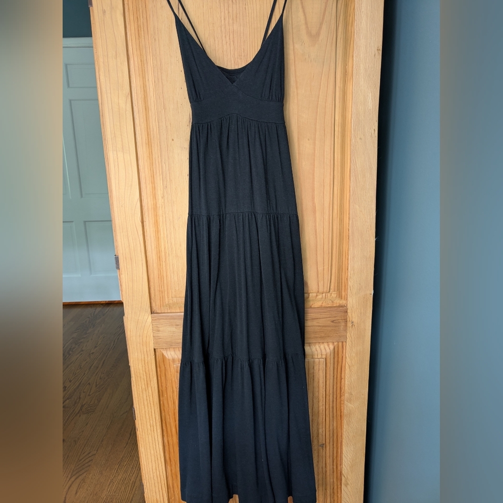 GAP Black Maxi Dress with Spaghetti Straps